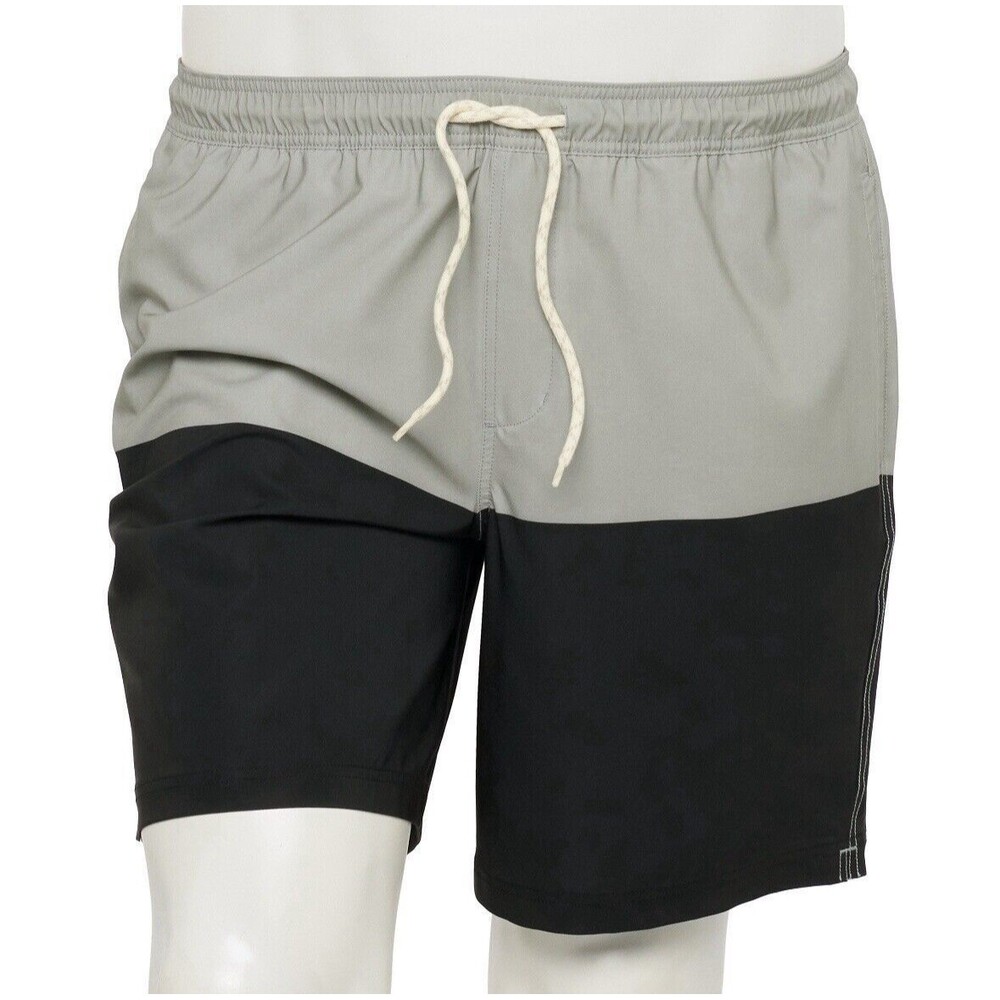 Trinity Coast Big & Tall Swim Trunks Men's Lined 9” Inseam gray black 4XB New